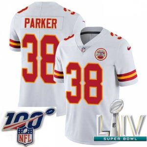 Exceptional 2020 Super Bowl LIV Nike Kansas City Chiefs #38 Ron Glamorous Parker White Vapor Untouchable Limited Player NFL Jersey For the true fans! Secure this authentic jersey now.