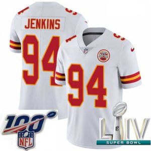 Exceptional 2020 Super Bowl LIV Nike Kansas City Chiefs #94 Jarvis Jenkins White Vapor Luxurious Untouchable Limited Player NFL Jersey Unbeatable style! Get this stylish jersey now.
