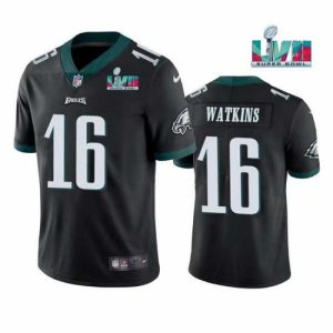 Exceptional Toddler Philadelphia Eagles 16 Stylish Quez Watkins Black Super Bowl LVII Vapor Untouchable Limited Stitched Jersey Team spirit! Show it off with this awesome jersey.