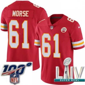 Exquisite 2020 Super Bowl LIV Nike Kansas City Chiefs #61 Mitch Morse Red Team Color Vapor Untouchable Terrific Limited Player NFL Jersey Exclusive design! Own a jersey like no other.