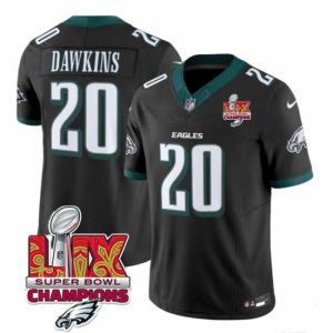 Exquisite Philadelphia Eagles 20 Brian Dawkins Black 2025 Eagles Logo Super Bowl LIX Patch New F.U.S.E Vapor Impressive Limited Stitched Football Jersey Fan favorite! Join thousands who love this premium jersey.