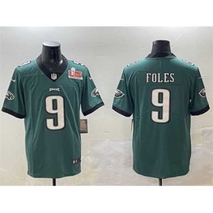Exquisite Philadelphia Eagles 9 Nick Foles Green 2025 Super Bowl LIX Patch Vapor Untouchable Limited High - quality Stitched Football Jersey Hurry! Exclusive offer. Get your hands on this outstanding jersey right away.
