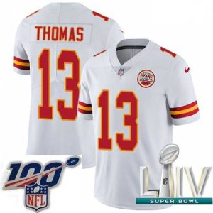 First rate 2020 Super Bowl LIV Nike Kansas City Chiefs #13 De'Anthony Thomas White Vapor Untouchable Refined Limited Player NFL Jersey Collectors