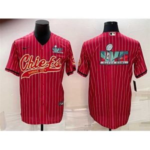 First rate Kansas City Classy Chiefs Red With Super Bowl LVII Big Logo Cool Base Stitched Baseball JerseyS Limited edition! Don't miss your chance to own this unique jersey.