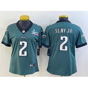First rate Philadelphia Eagles 2 Darius Slay Jr Green Super Bowl LVII PatchVapor Untouchable Limited Stitched Top - notch Football Jersey Hurry! Exclusive offer. Get your hands on this outstanding jersey right away.