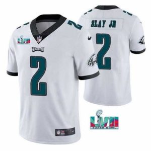 Magnificent Toddler Philadelphia Eagles 2 Darius Outstanding Slay JR White Super Bowl LVII Patch Vapor Untouchable Limited Stitched Jersey For the true fans! Secure this authentic jersey now.