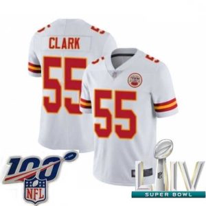 Outstanding 2020 Super Bowl LIV Kansas City Chiefs #55 Frank Clark White Vapor Untouchable Limited Player Football Superb Jersey Enhance your game - day look! Get this fashionable jersey.