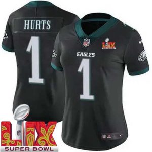 Outstanding Philadelphia Eagles Jalen Hurts Superior #1 Black 2024 2025 Super Bowl LIX F.U.S.E Stitched NFL Jersey Show your dedication! Own this special jersey for your team.