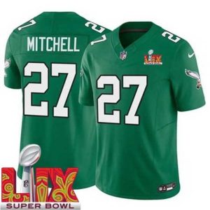 Outstanding Philadelphia Eagles Quinyon Mitchell #27 Kelly Exceptional Green 2024 2025 Super Bowl LIX F.U.S.E Stitched NFL Jersey Don't be left out! Get this stylish jersey and show your team pride.