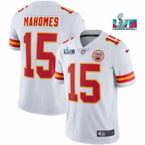 Outstanding Toddler Kansas City Chiefs 15 Patrick Mahomes White Super Bowl LVII Patch Vapor Untouchable Limited Sophisticated Stitched Jersey Sports fans