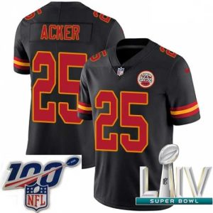 Premium 2020 Super Bowl LIV Nike Kansas City Unique Chiefs #27 Kenneth Acker Limited Black Rush Vapor Untouchable NFL Jersey Sports fans
