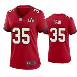 Premium Jamel Dean Stunning Buccaneers Red Super Bowl Lv Game Jersey Sports enthusiasts