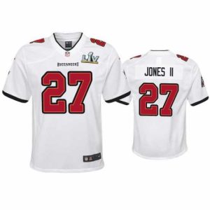 Premium Ronald Jones Ii Buccaneers Admirable White Super Bowl Lv Game Jersey Collector's item! A rare addition to any collection.