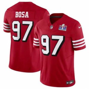 Premium San Francisco 49ers 97 High - quality Nick Bosa New Red 2023 F.U.S.E Vapor Untouchable Limited Stitched Football 2024 Super Bowl LVIII Jersey Collector's item! A rare addition to any collection.