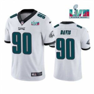 Premium Toddler Philadelphia Eagles 90 Jordan Davis Captivating White Super Bowl LVII Patch Vapor Untouchable Limited Stitched Jersey Retailers