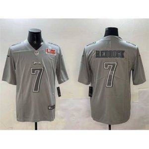 Splendid Philadelphia Eagles 7 Haason Reddick Grey 2025 Super Bowl LIX Patch Prime Atmosphere Fashion Vapor Untouchable Limited Stitched Football Jersey Trending now! Grab this hot jersey while you can.