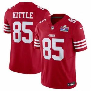 Splendid San Francisco 49ers 85 George Kittle Red 2023 F.U.S.E Fantastic Vapor Untouchable Limited Stitched Football 2024 Super Bowl LVIII Jersey High - demand item! Order this sought - after jersey immediately.