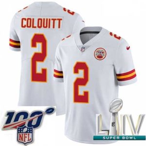 Stunning 2020 Super Bowl LIV Nike Kansas City Chiefs #2 Dustin Colquitt White Vapor Untouchable Limited Player Delightful NFL Jersey Celebrate your team! Order this commemorative jersey.