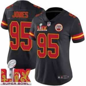 Stunning Kansas City Chiefs Chris Jones #95 Black 2024 2025 Marvelous Super Bowl LIX F.U.S.E Stitched Jersey Customizable! Personalize this great jersey.
