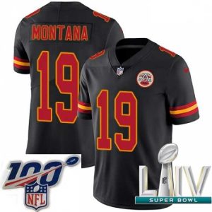 Superior 2020 Super Bowl Superb LIV Nike Kansas City Chiefs #19 Joe Montana Limited Black Rush Vapor Untouchable NFL Jersey Be a part of the action! Get this game - ready jersey.