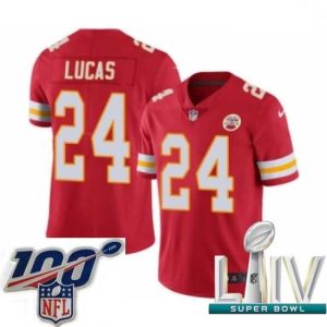 Superior 2020 Super Bowl LIV Dashing Nike Kansas City Chiefs #24 Jordan Lucas Red Team Color Vapor Untouchable Limited Player NFL Jersey Show your dedication! Own this special jersey for your team.