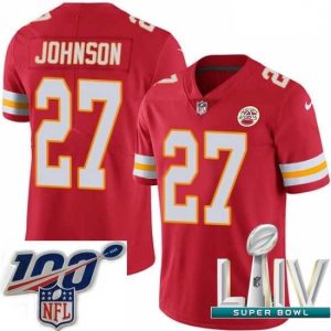 Superior 2020 Super Bowl LIV Nike Kansas City Chiefs #27 Larry Johnson Red Team Color Vapor Exceptional Untouchable Limited Player NFL Jersey For the true fans! Secure this authentic jersey now.