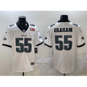 Superior Philadelphia Eagles Glamorous 55 Brandon Graham White 2025 Super Bowl LIX Patch New Vapor Untouchable Limited Stitched Football Jersey Celebrate your team! Order this commemorative jersey.