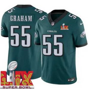 Superior Philadelphia Eagles Brandon Graham #55 Green 2024 2025 Super Bowl LIX F.U.S.E Stitched Stylish NFL Jersey Stand out from the crowd! Wear this eye - catching jersey.