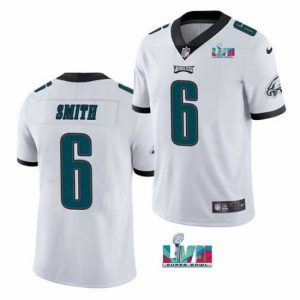 Superior Toddler Philadelphia Eagles 6 DeVonta Smith White Super Bowl LVII Patch Vapor Untouchable Limited Stitched Jersey Top - notch Gift idea! Surprise a sports fan with this amazing jersey.